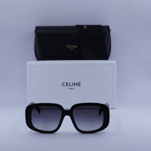 Celine CL40299U 01B Square Sunglasses–Shiny Black - Picture 2 of 8